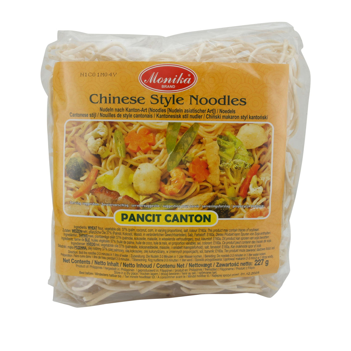 Chinese Style Noodles Monika | Nudeln | Pancit Canton, Kanton-Art | 227 g MONIKA