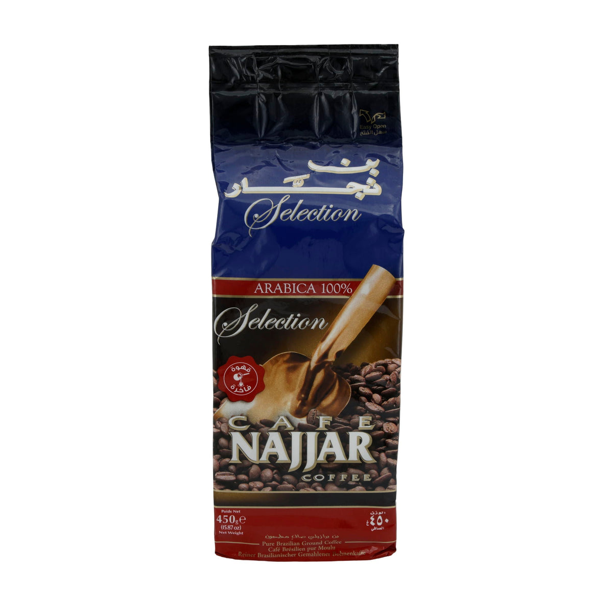 Kaffee Café Najjar | Selection Arabica 100% | Reiner brasilianischer gemahlener Kaffee | 450 g NAJJAR