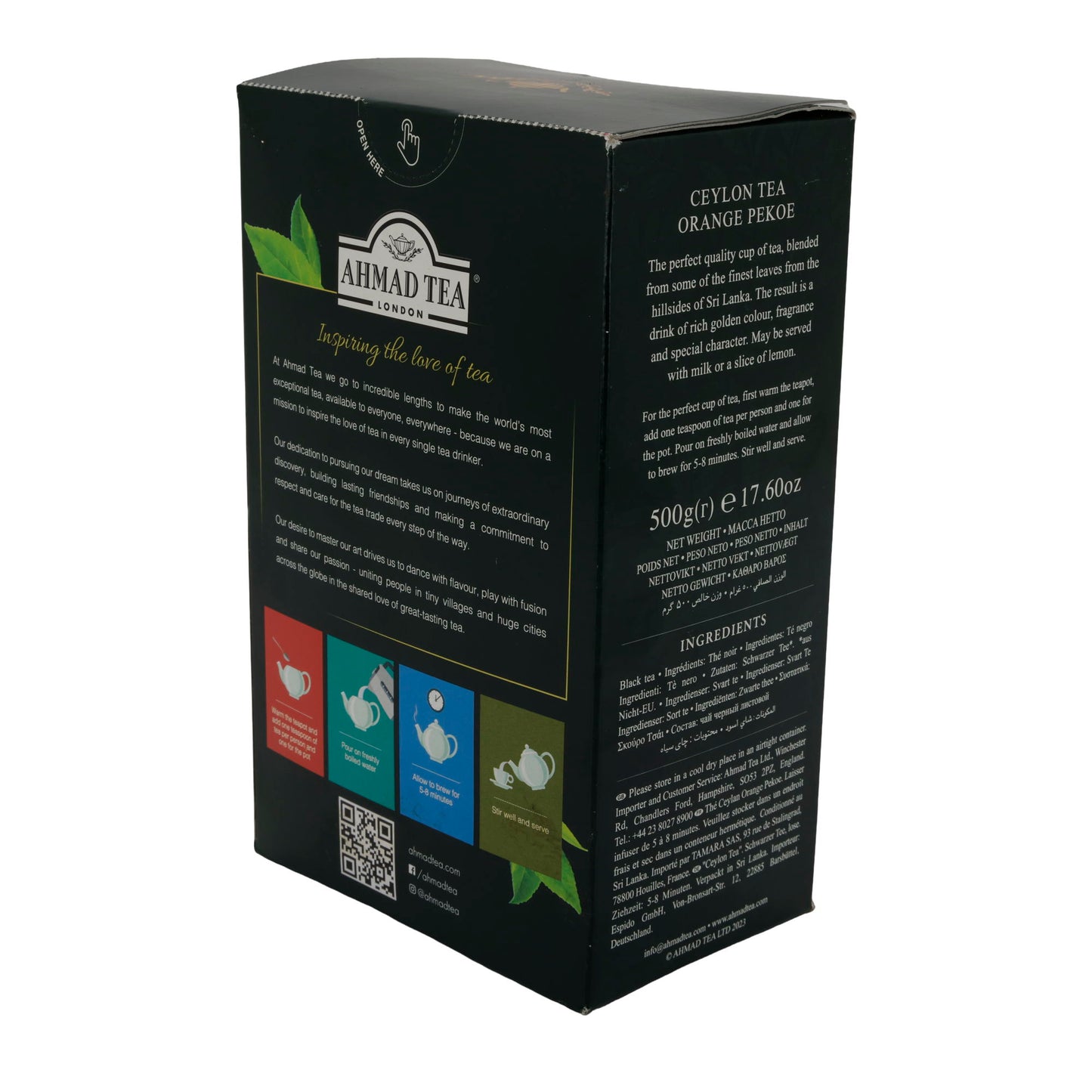 Ceylon Tee Ahmad Tea | Tè nero sfuso | Dallo Sri Lanka | 500 g