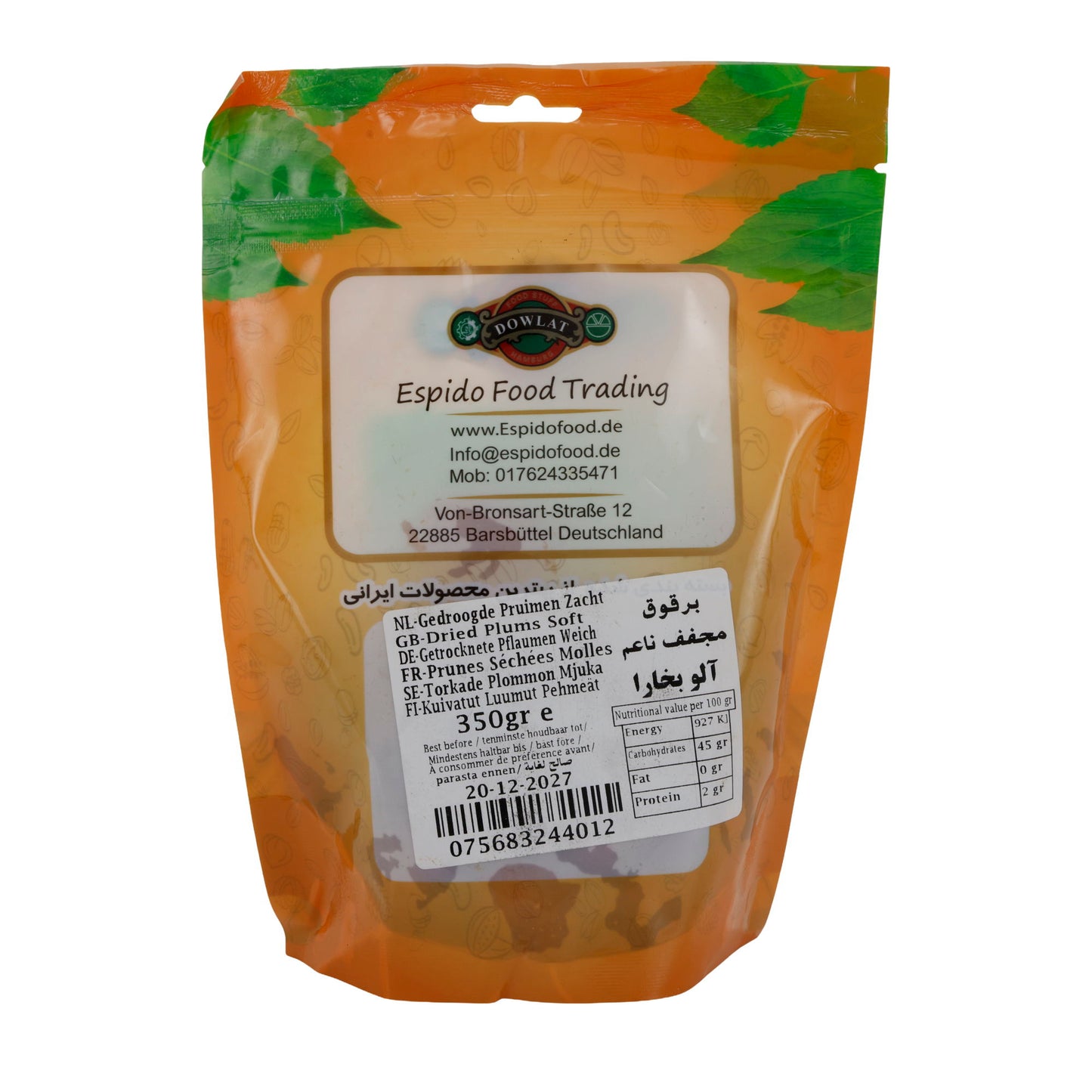 Pruneaux secs 350g Dowlat 1x20