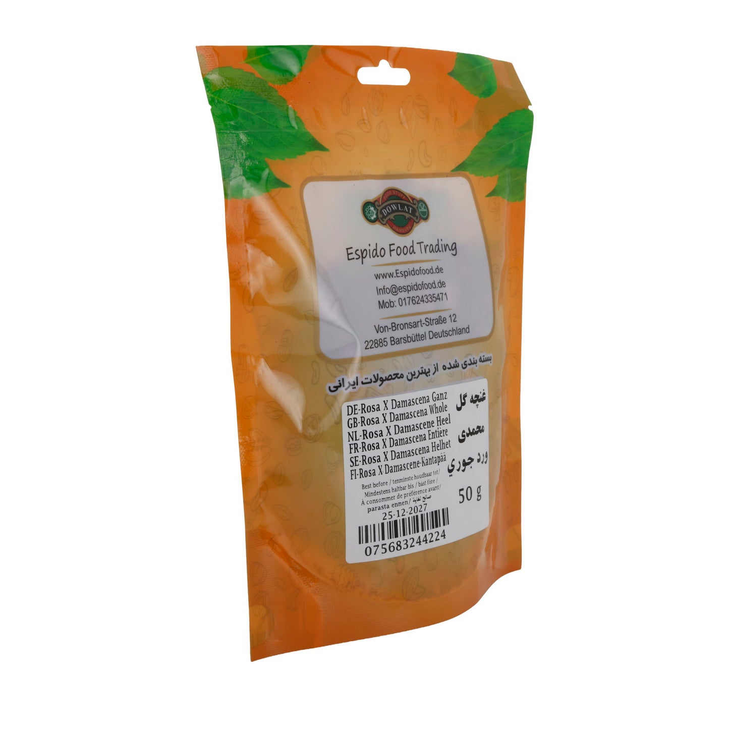 Rosenblüten Dowlat 50g 1x18