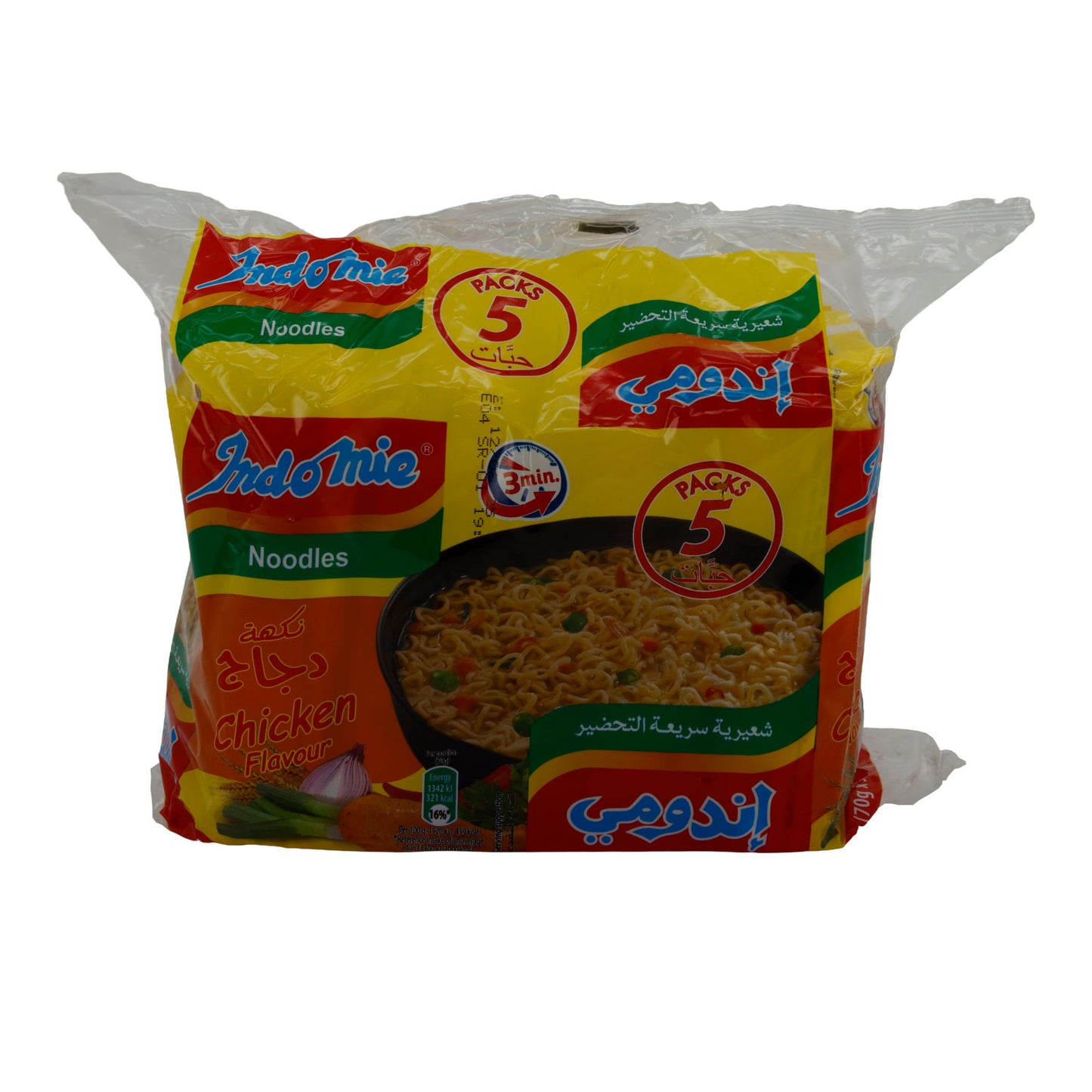 Indomie Anında Erişte | Tavuk Aromalı | Baharatlı Hızlı Erişte | 350 g (5 x 70 g)
