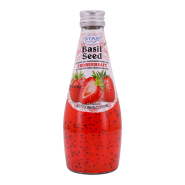 Basil Seed Getränk Star Fresh | Erfrischend | Mit Erdbeersaft | 290 ml STAR FRESH