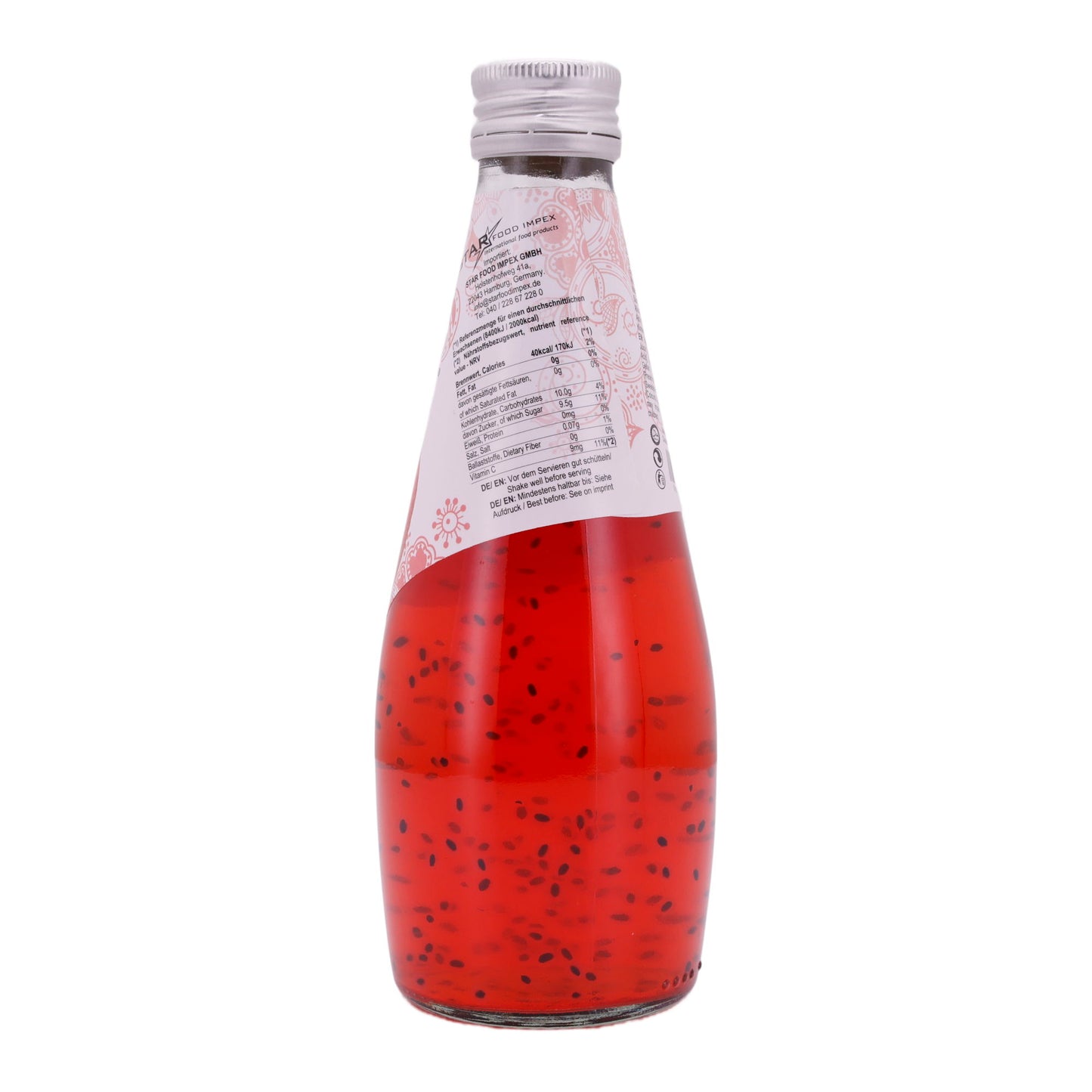Basil Seed Drink Star Fresh | Refreshing | With Strawberry Juice | 290 ml