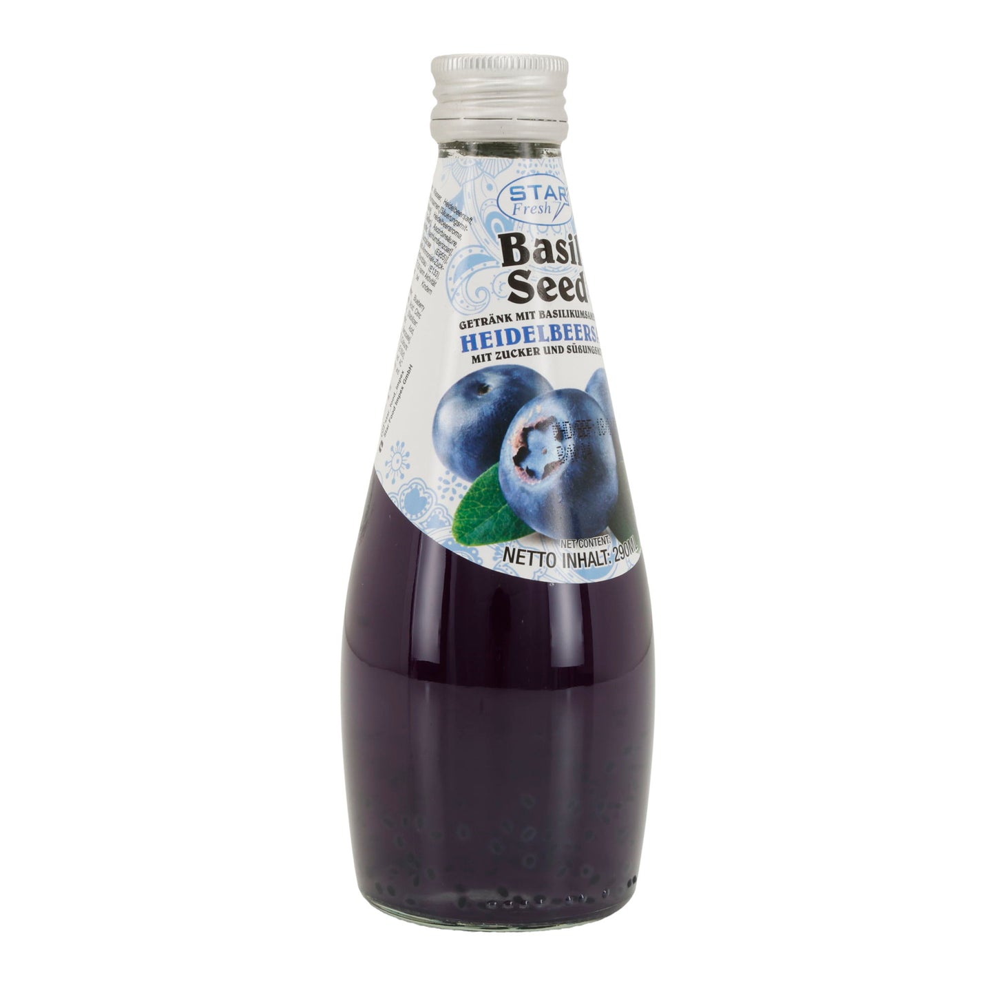 Basil Seed Getränk Star Fresh | Erfrischend | Mit Heidelbeere | 290 ml