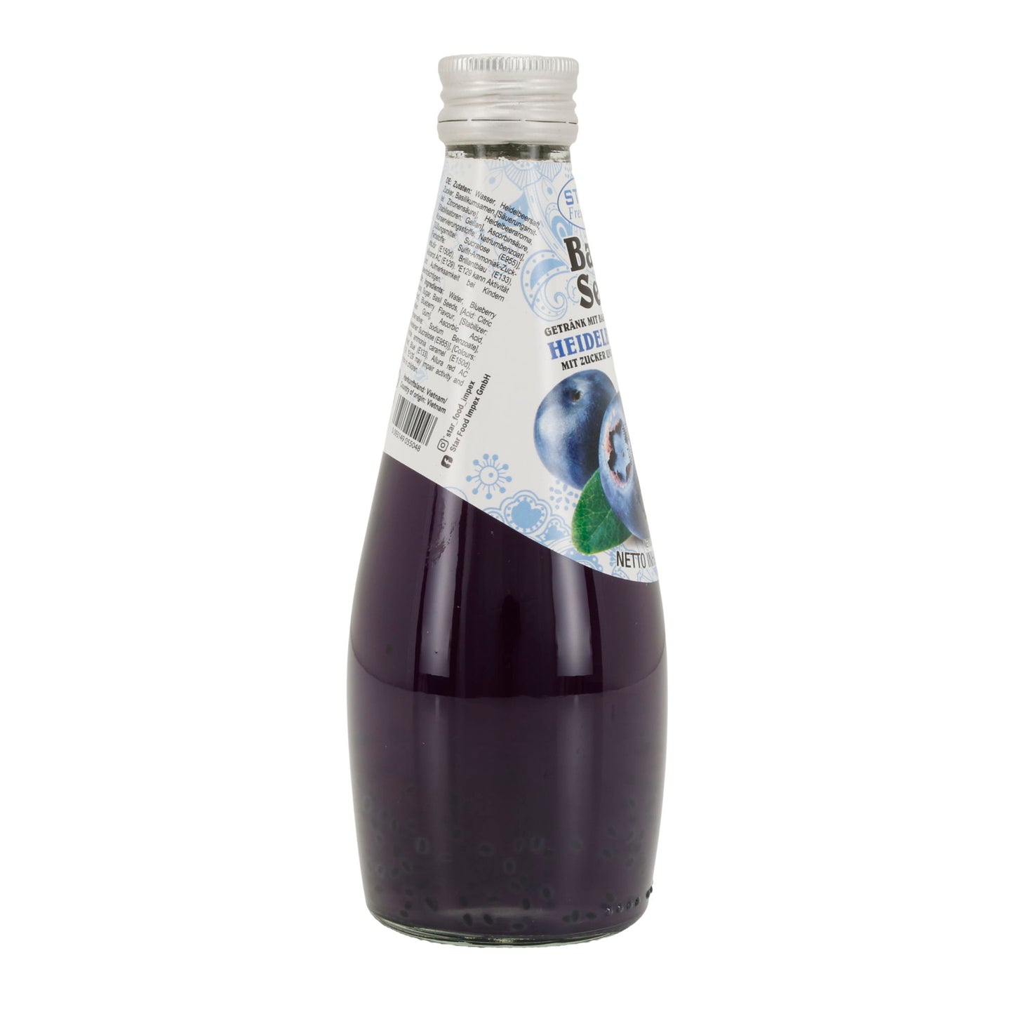 Basil Seed Getränk Star Fresh | Erfrischend | Mit Heidelbeere | 290 ml