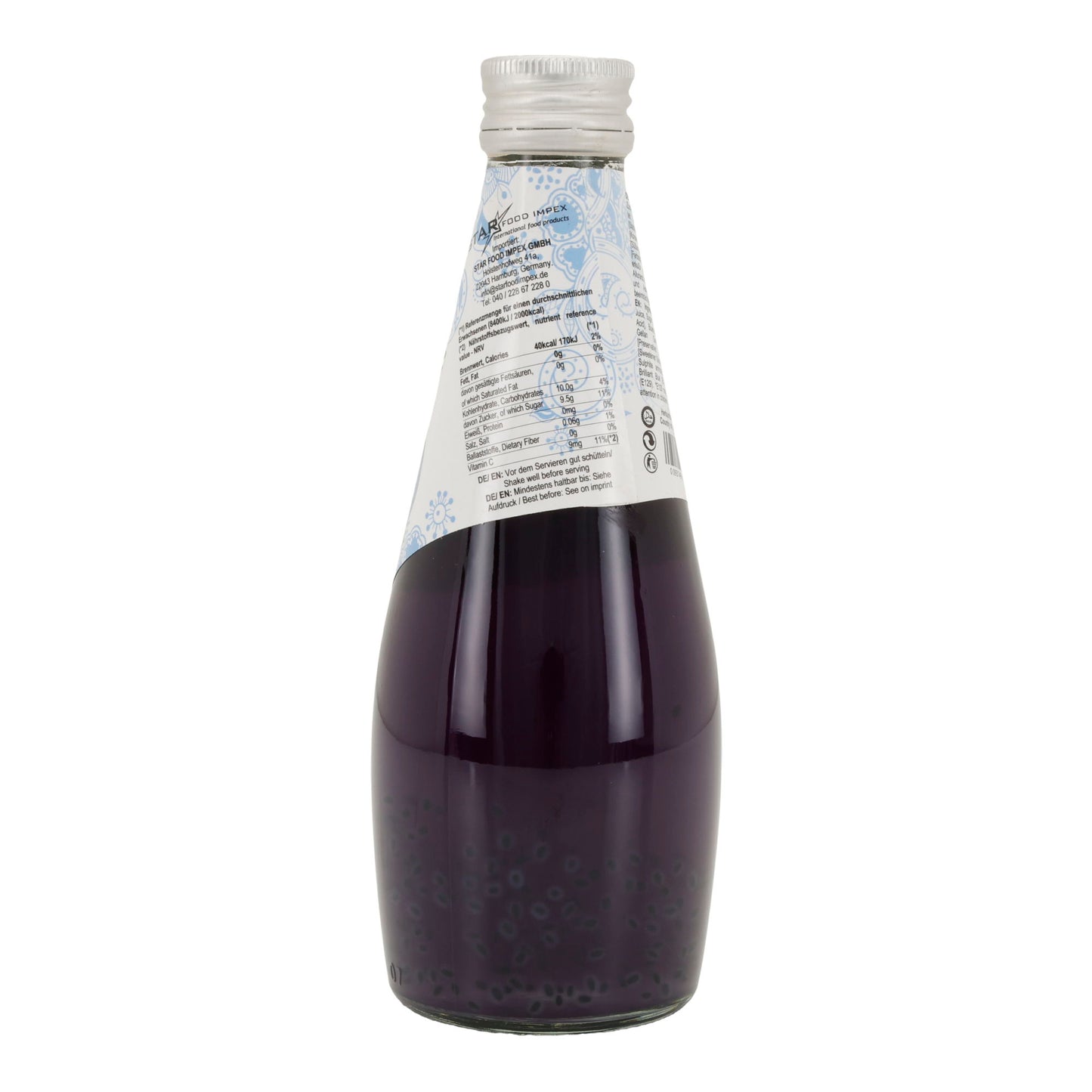 Basil Seed Getränk Star Fresh | Erfrischend | Mit Heidelbeere | 290 ml