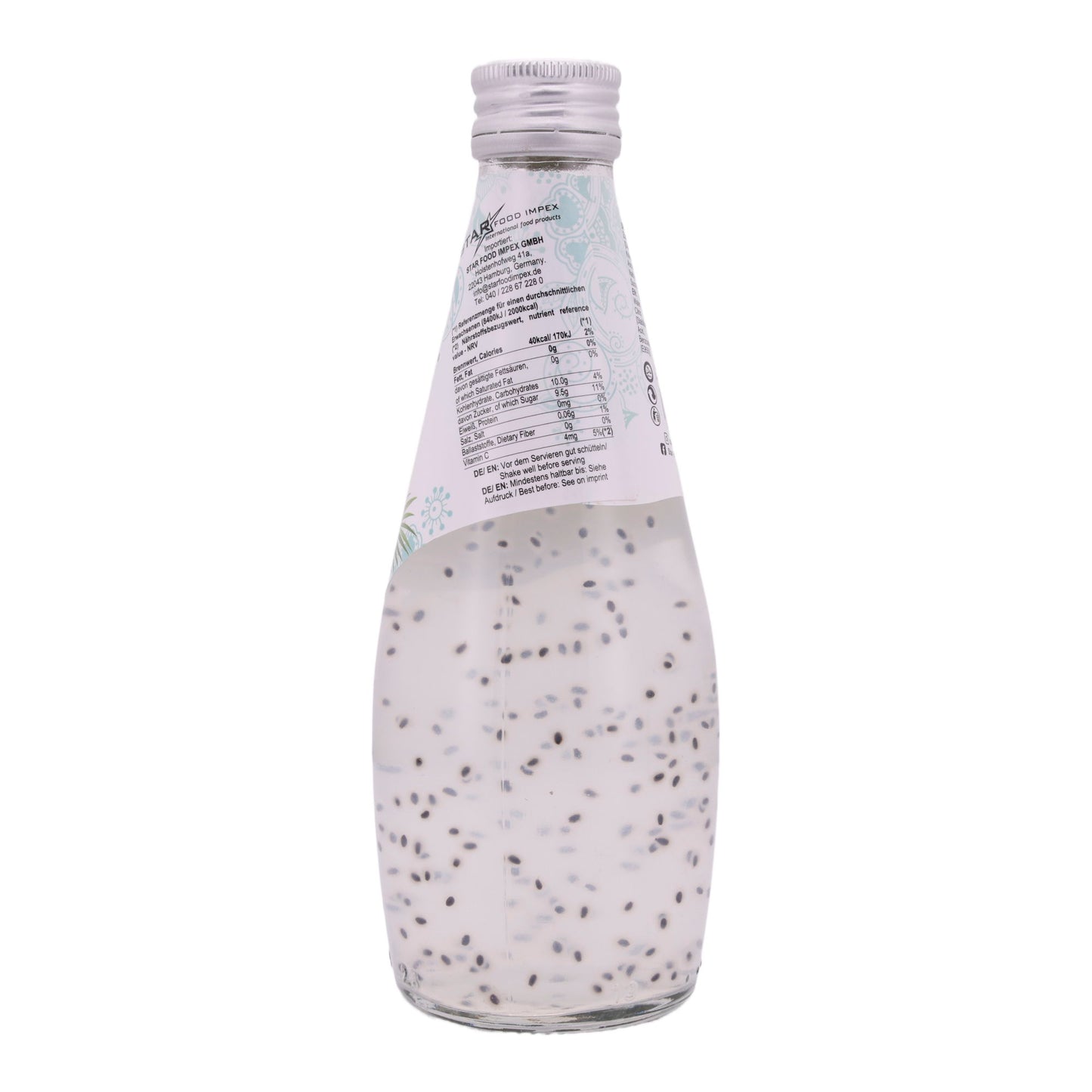 Bevanda ai semi di basilico Star Fresh | Rinfrescante | Con acqua di cocco | 290 ml