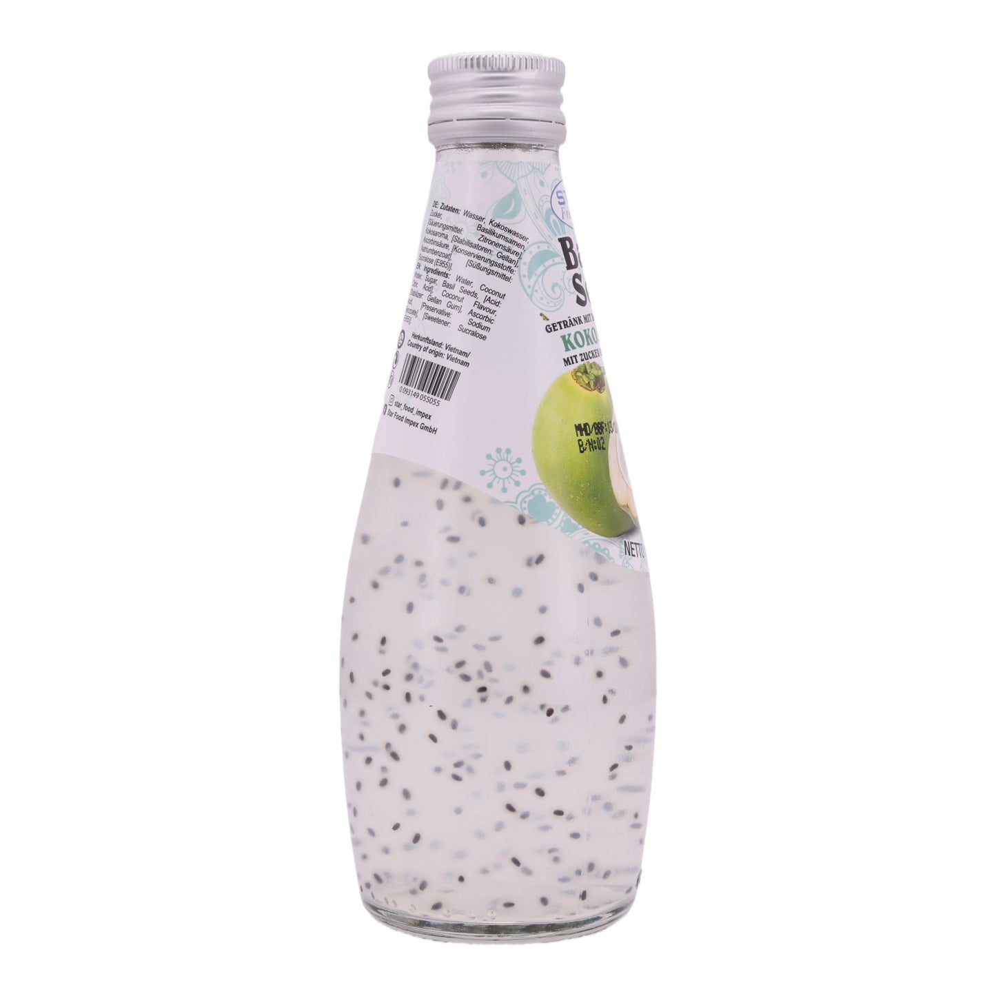 Bevanda ai semi di basilico Star Fresh | Rinfrescante | Con acqua di cocco | 290 ml