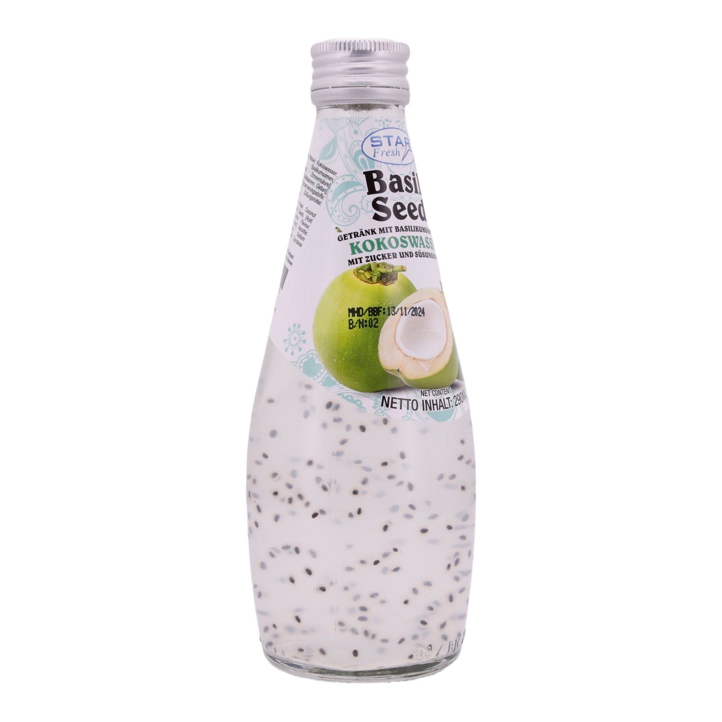Basil Seed Getränk Star Fresh | Erfrischend | Mit Kokoswasser | 290 ml STAR FRESH
