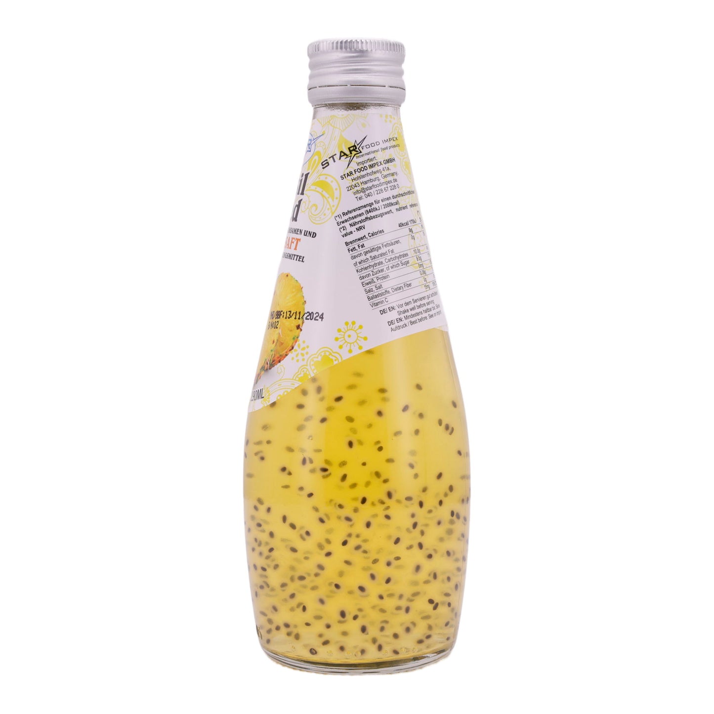 Boisson aux graines de basilic Star Fresh | Rafraîchissant | Avec jus d'ananas | 290 ml