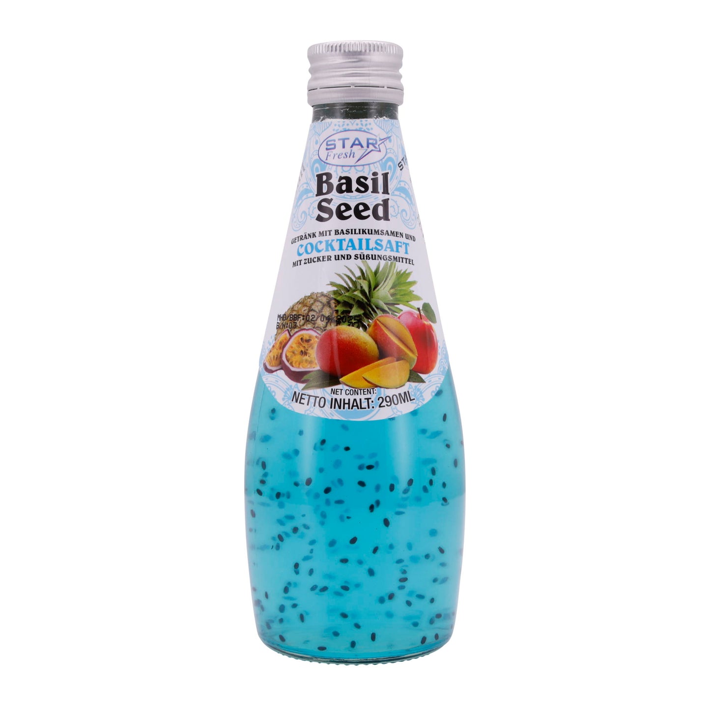 Basil Seed Getränk Star Fresh | Erfrischend | Mit Cocktailsaft | 290 ml