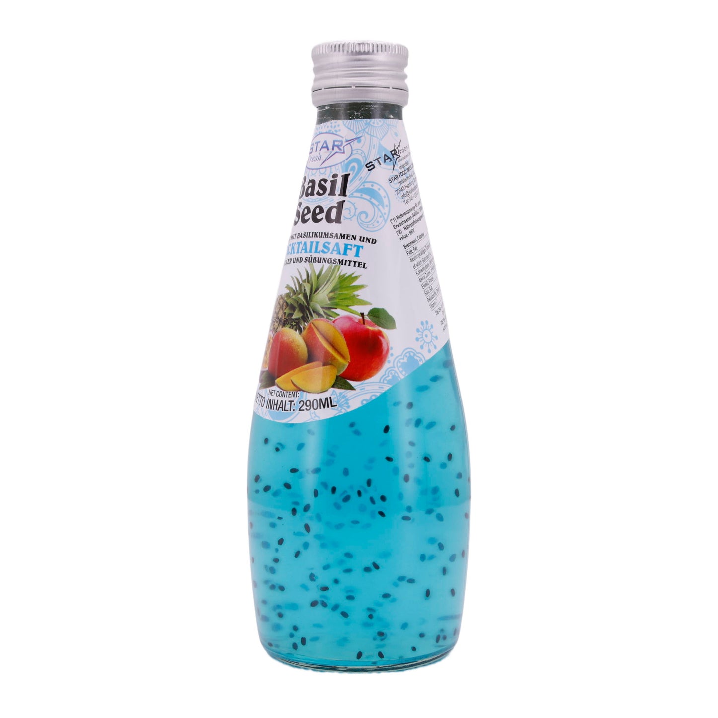 Basil Seed Getränk Star Fresh | Erfrischend | Mit Cocktailsaft | 290 ml