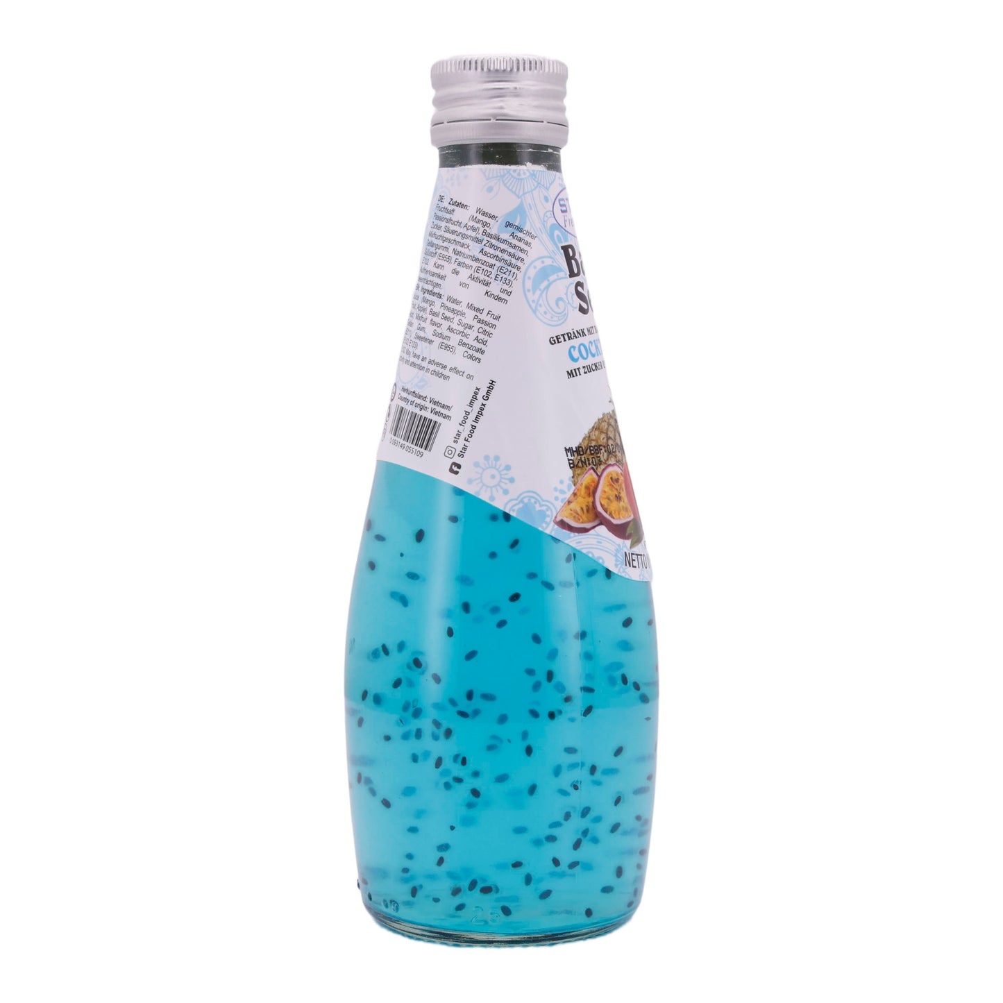 Basil Seed Getränk Star Fresh | Erfrischend | Mit Cocktailsaft | 290 ml