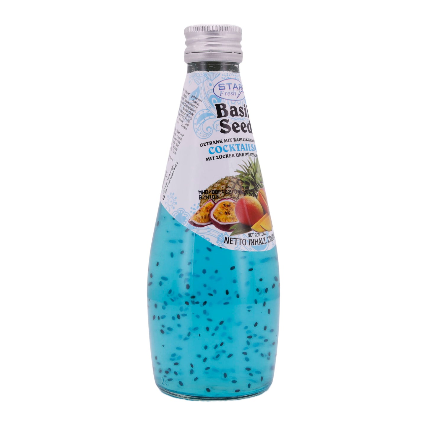 Basil Seed Getränk Star Fresh | Erfrischend | Mit Cocktailsaft | 290 ml