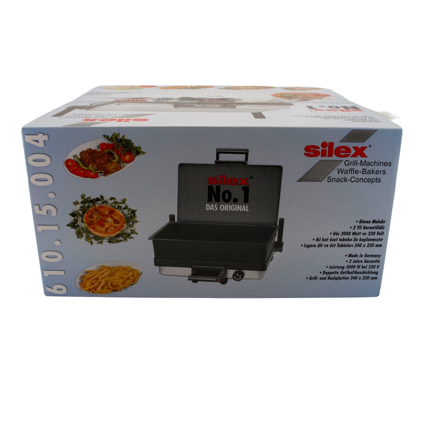 Silex No.1 Kontaktgrill 610.15.004 – 2000 W, Doppel-Antihaft, 34 × 22 cm