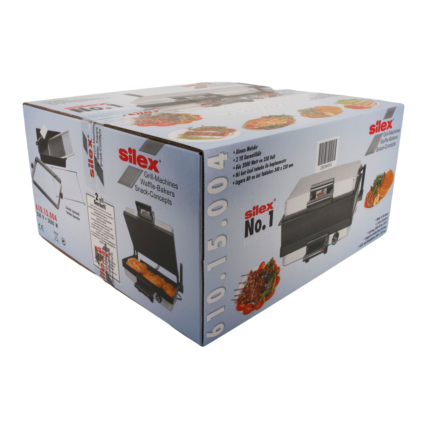Silex No.1 Kontaktgrill 610.15.004 – 2000 W, Doppel-Antihaft, 34 × 22 cm