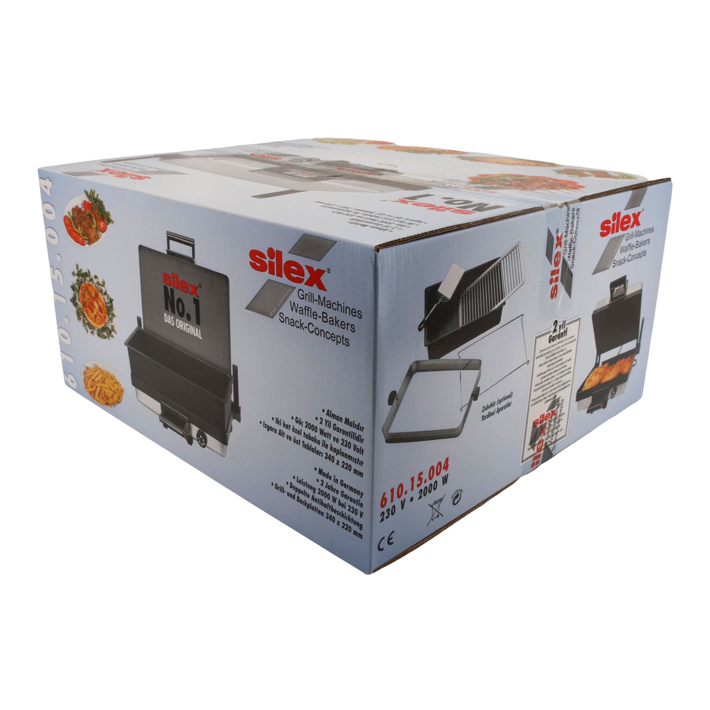 Silex No.1 Kontaktgrill 610.15.004 – 2000 W, Doppel-Antihaft, 34 × 22 cm