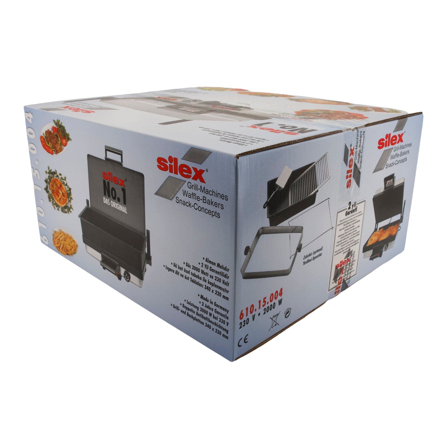 Silex No.1 Kontaktgrill 610.15.004 – 2000 W, Doppel-Antihaft, 34 × 22 cm
