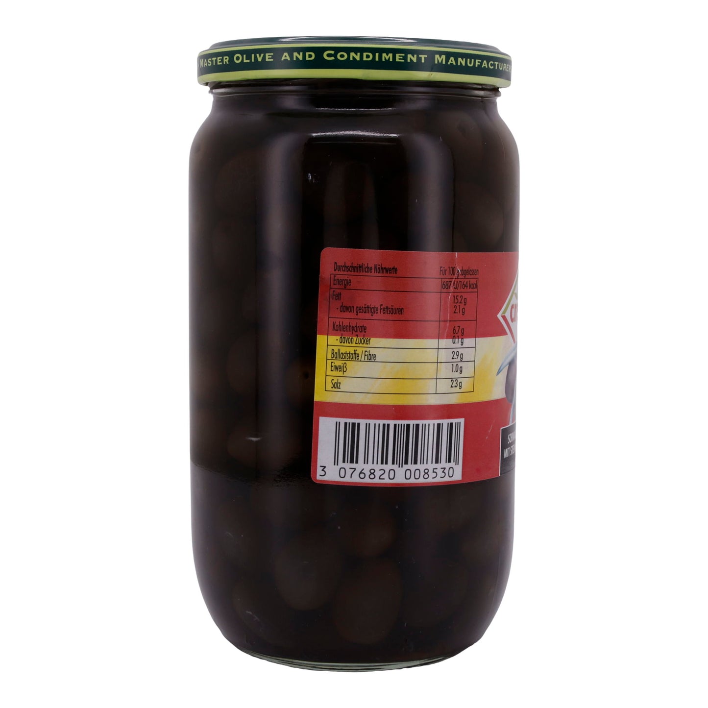 Oliven Crespo | Olive nere con nocciolo | Gusto mediterraneo | 830g