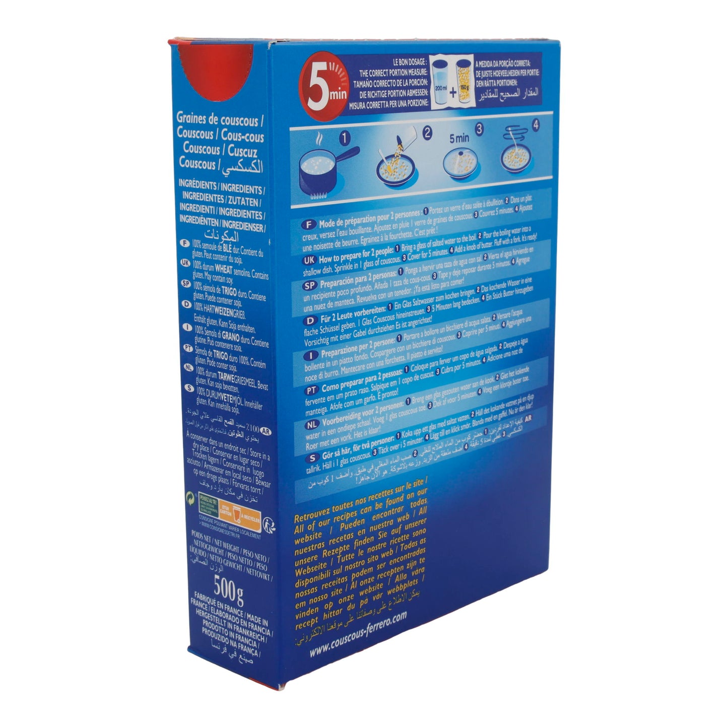 Couscous Ferrero | Fin | Rapide & polyvalent | 500 g