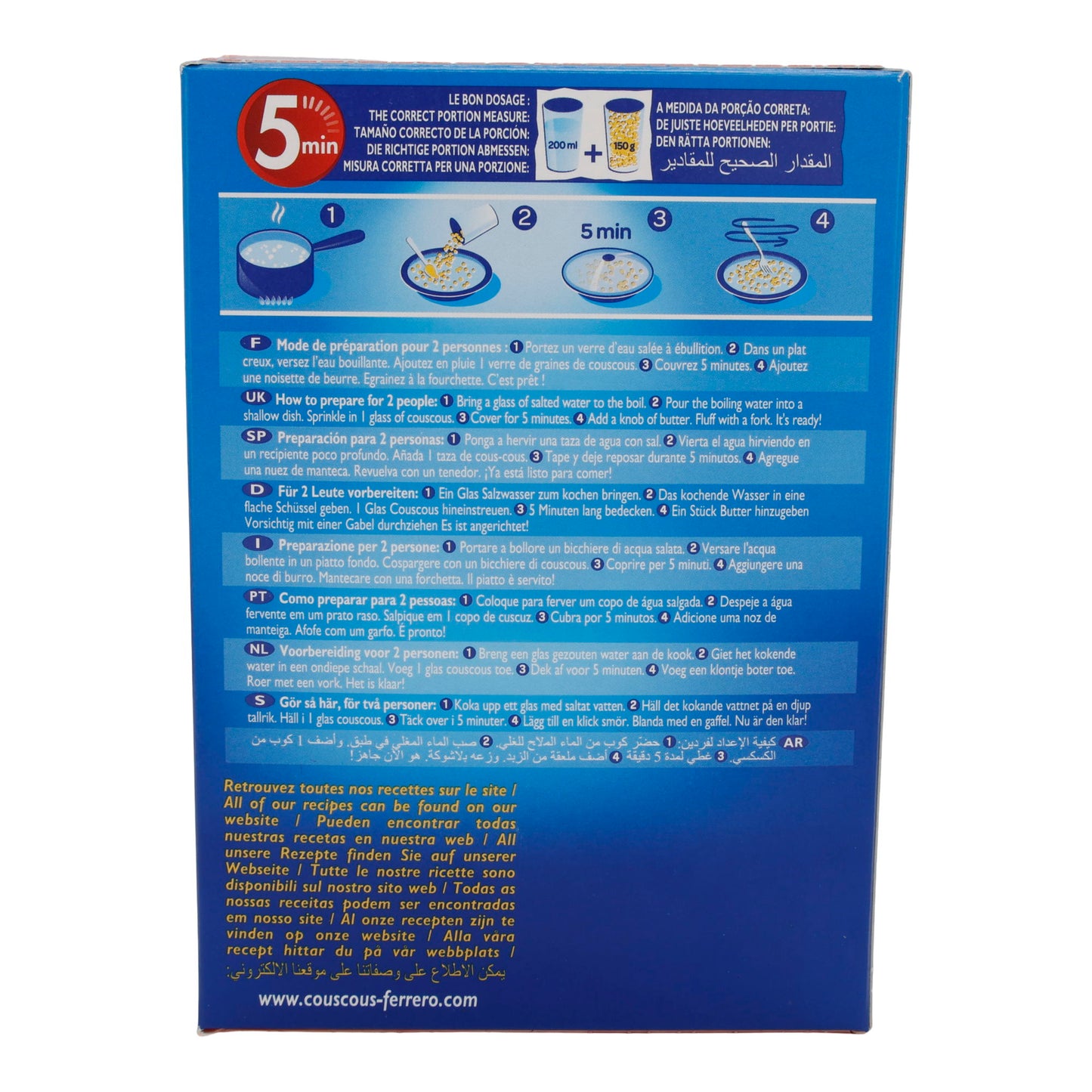 Couscous Ferrero | Fin | Rapide & polyvalent | 500 g