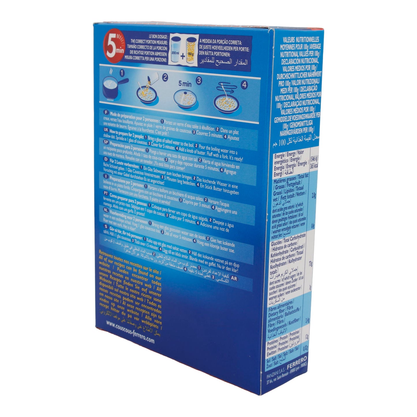 Couscous Ferrero | Fin | Rapide & polyvalent | 500 g