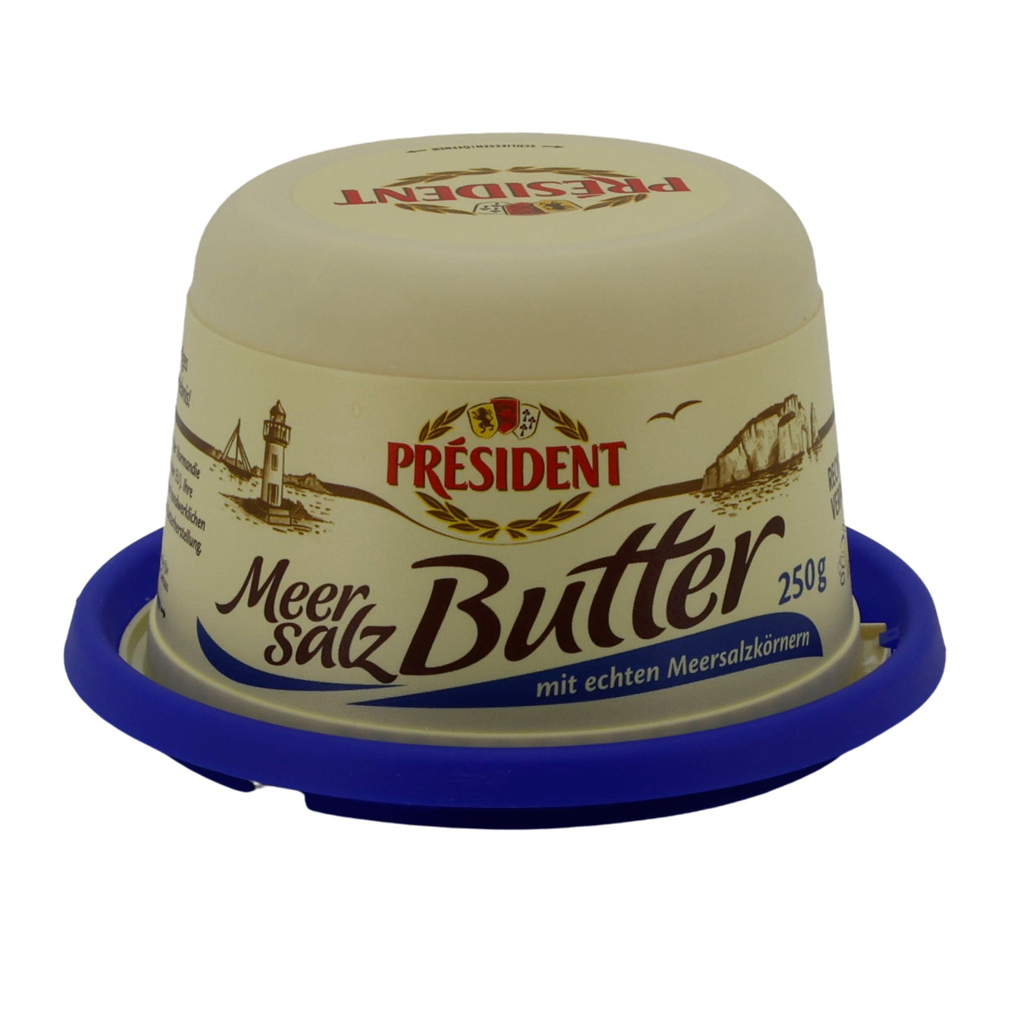 Butter Président Meersalz | Butter | Französische Butter mit Meersalzkörnern | 250 g