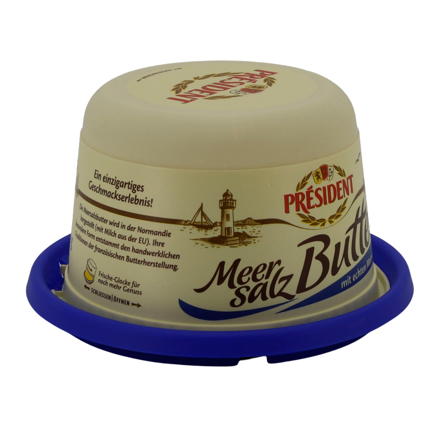 Butter Président Meersalz | Butter | Französische Butter mit Meersalzkörnern | 250 g
