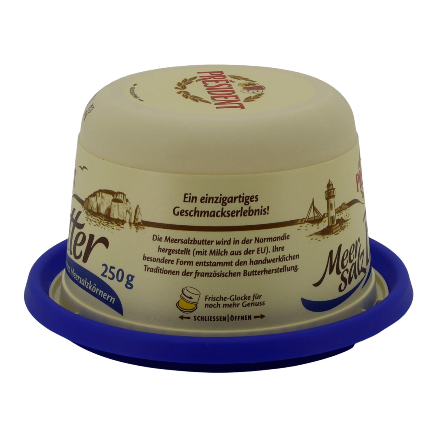 Butter Président Meersalz | Butter | Französische Butter mit Meersalzkörnern | 250 g