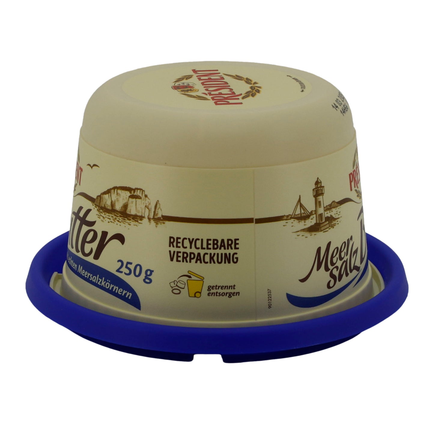 Butter Président Meersalz | Butter | Französische Butter mit Meersalzkörnern | 250 g