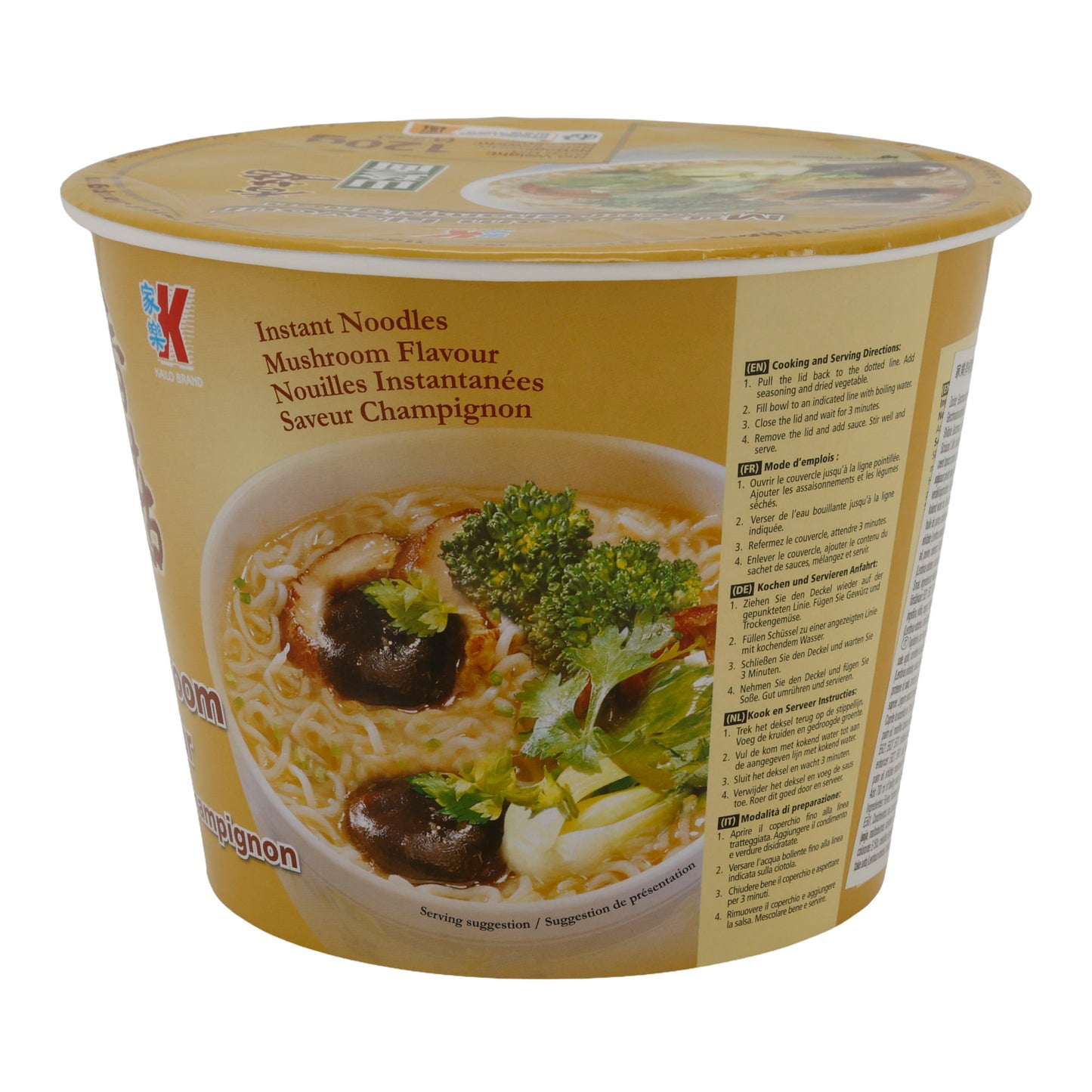 Instantnoedels Kailo Brand | Champignonsmaak | Met paddenstoelensmaak in beker | 120 g