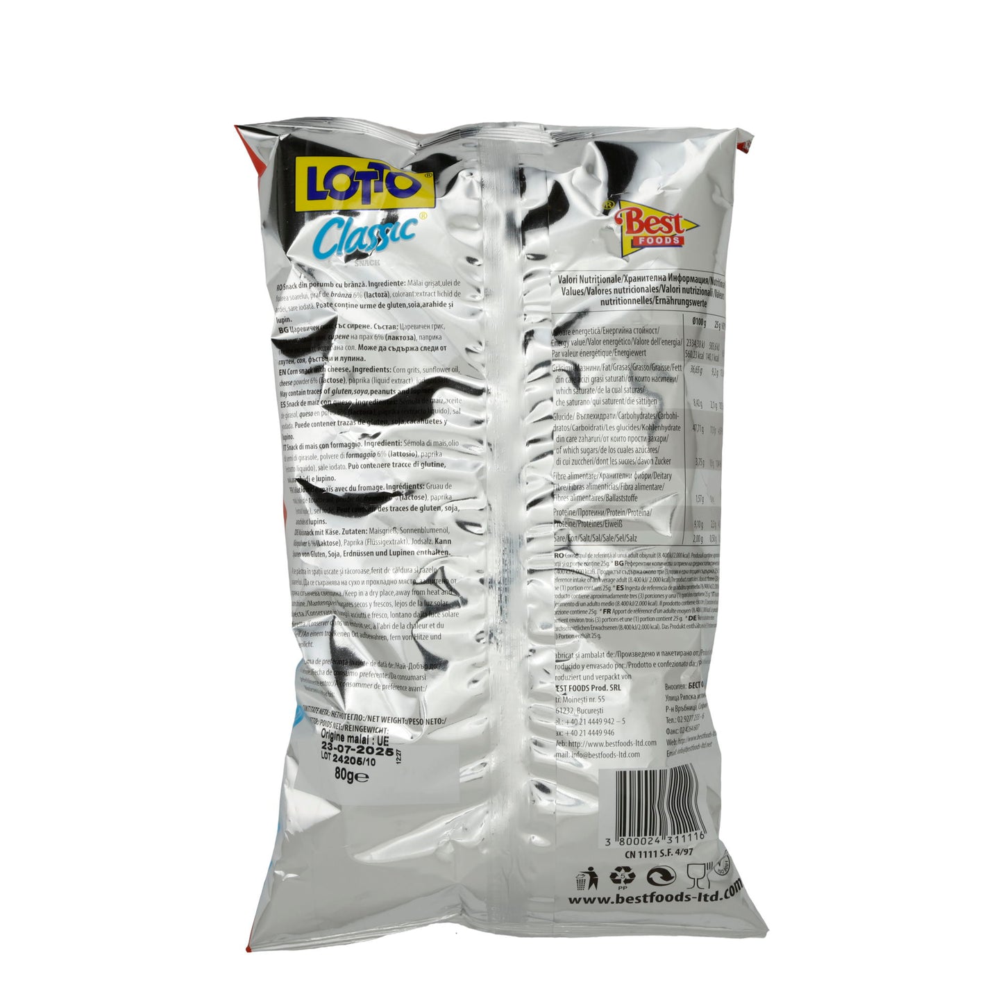 Maissnacks Lotto | Classic Snack | Ofengebacken mit Käse | 80g