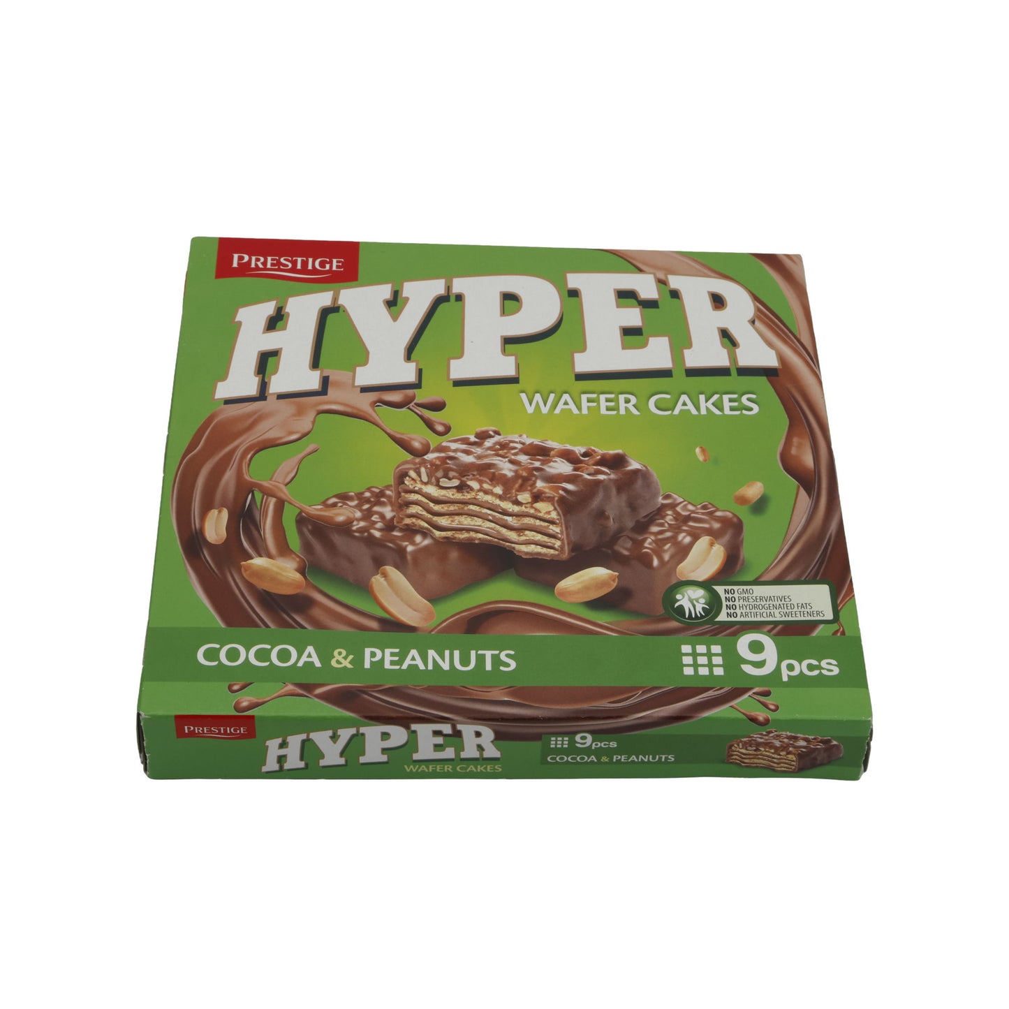 Hyper Waffle Cake Prestige | Pastry | With Cocoa and Peanut Filling | 9 Pieces, 167 g Pack