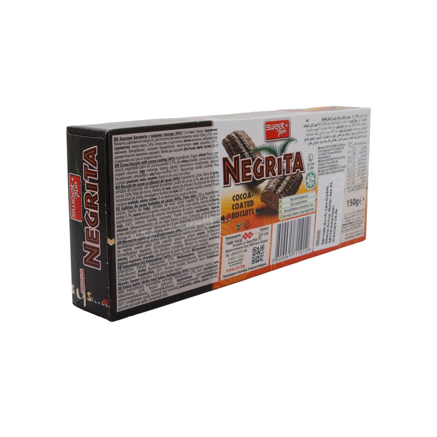 Kekse Sweet Plus | Negrita | Knapperig, met cacaoglazuur | 150 g