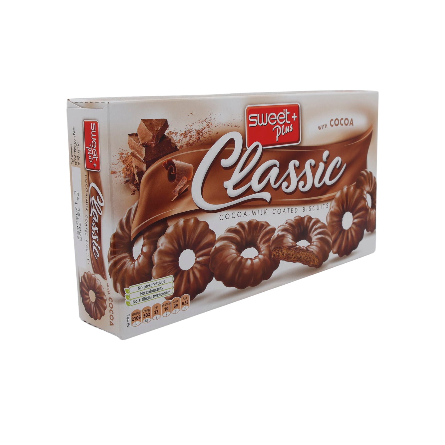 Kakaokoekjes Sweet Plus | Classic | Met melkchocoladecoating | 170 g