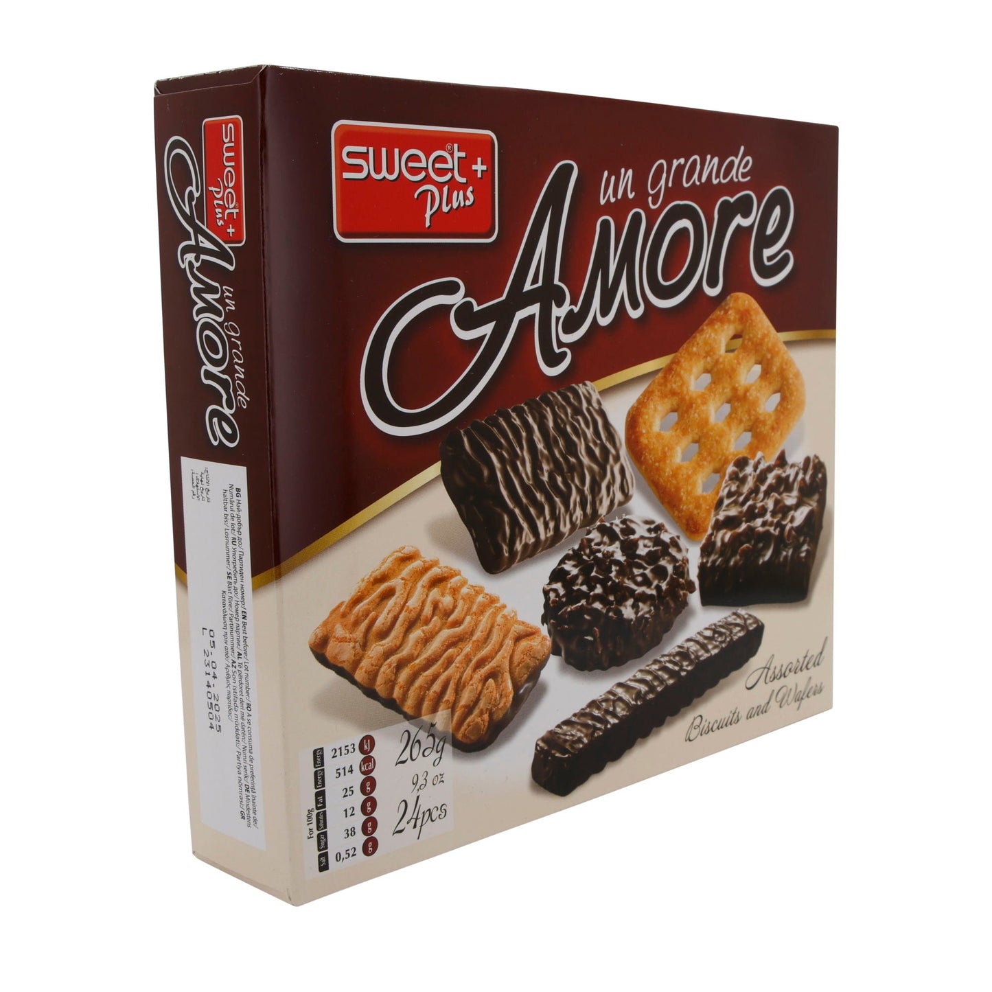 Sweet Plus "Un Grande Amore" | Keks | Assortierte Kekse und Waffeln | 265 g SWEET PLUS