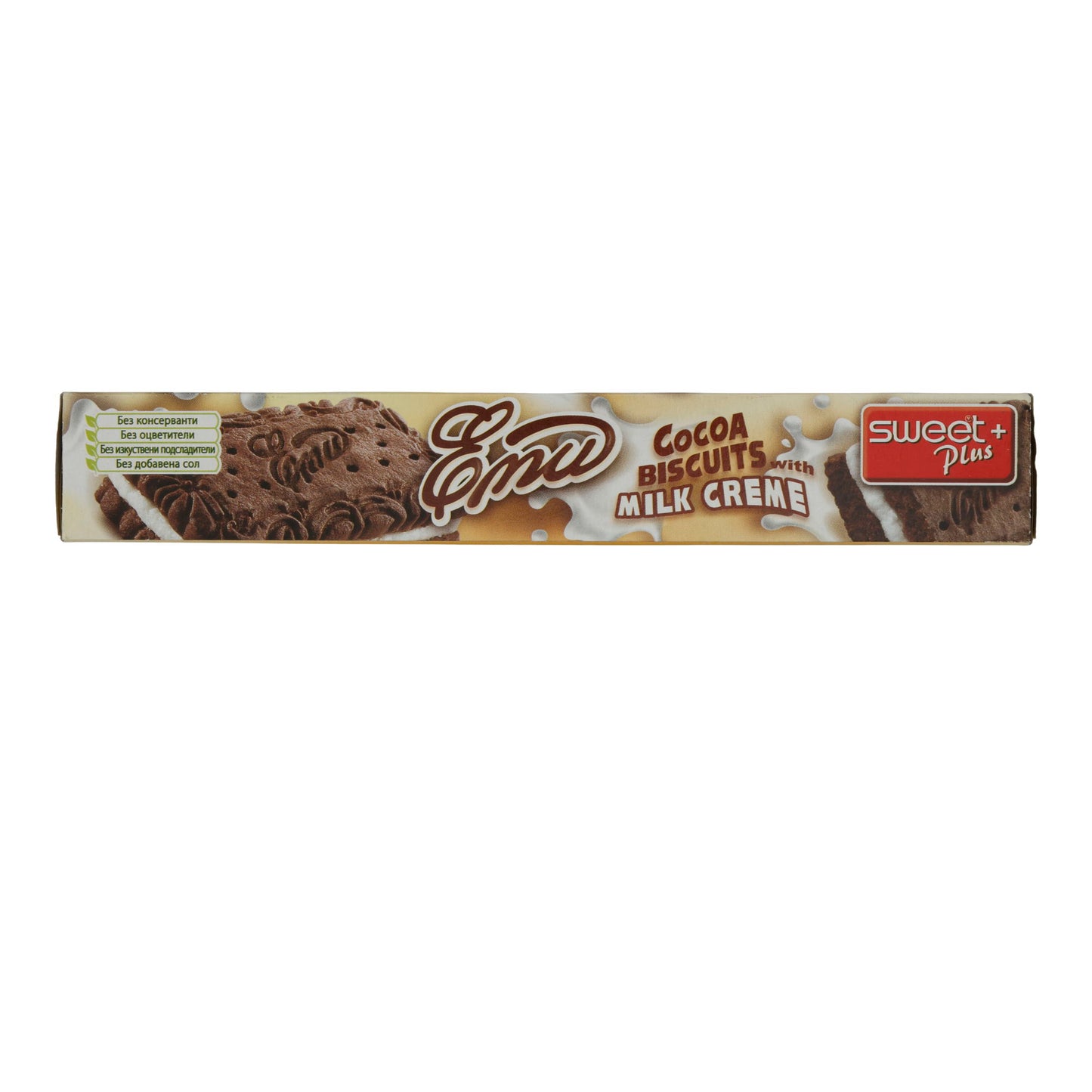Kakaokoekjes Sweet Plus | Emu | Met melkcrème | 160 g