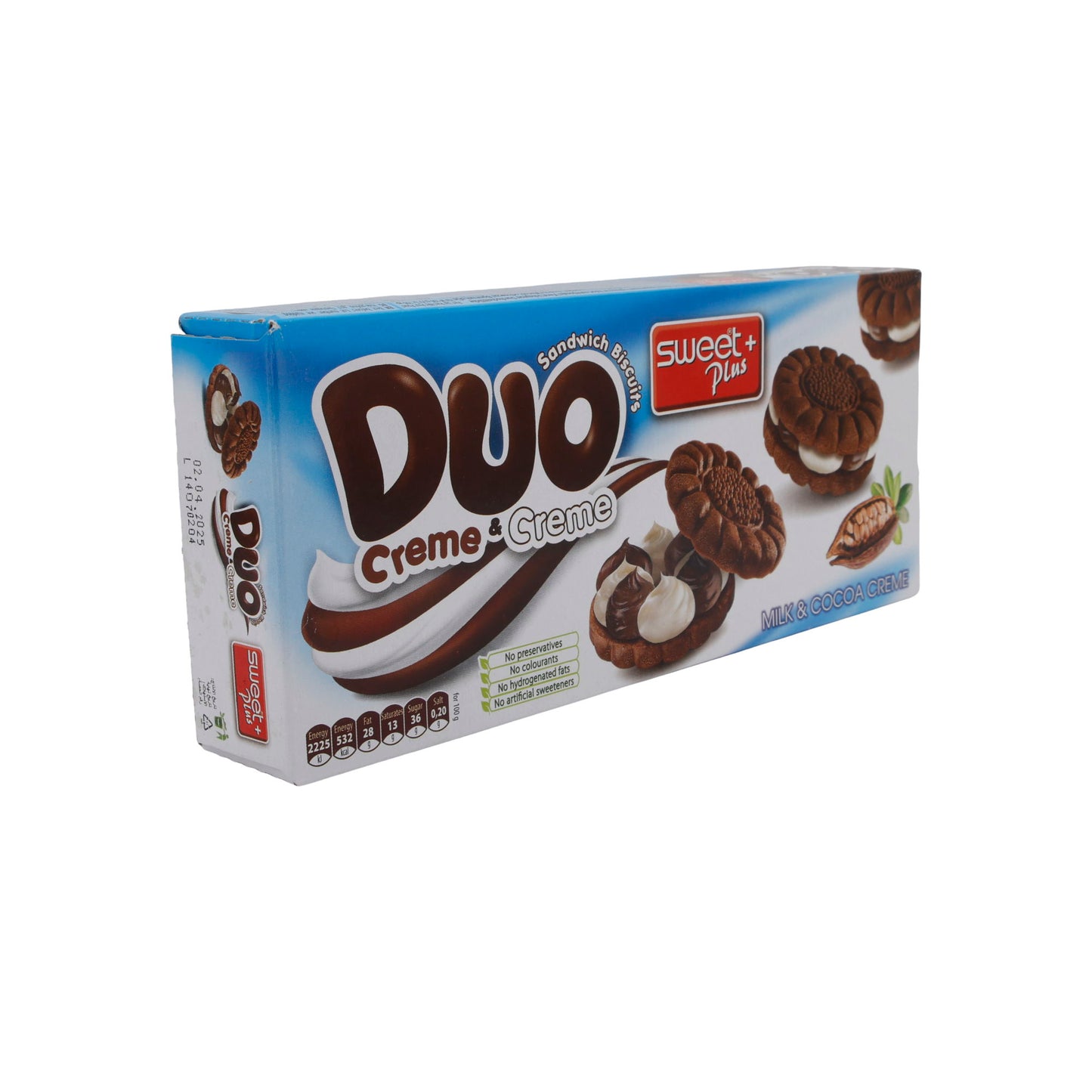 Crème & Crème Sandwich Koekjes Duo | Koekje | Melk- en cacaocrème | 165 g