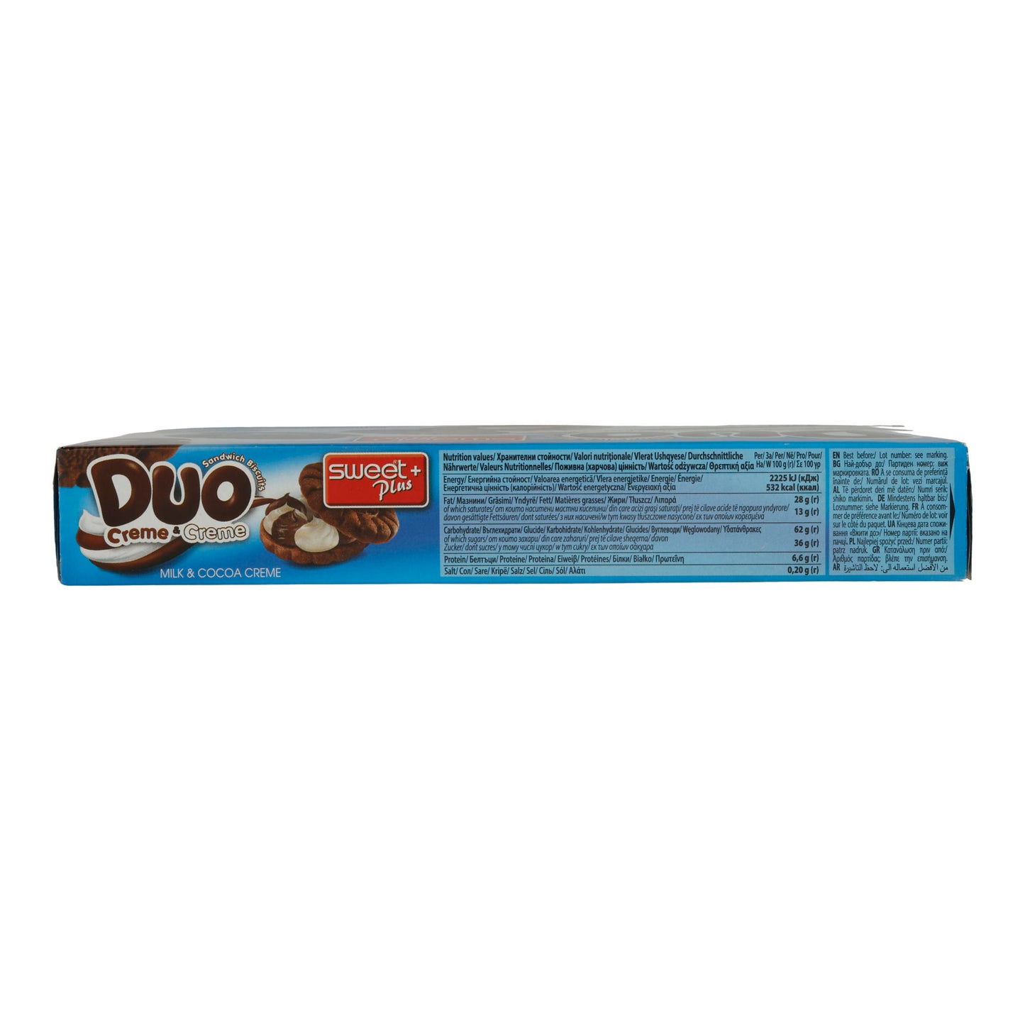 Crème & Crème Sandwich Koekjes Duo | Koekje | Melk- en cacaocrème | 165 g