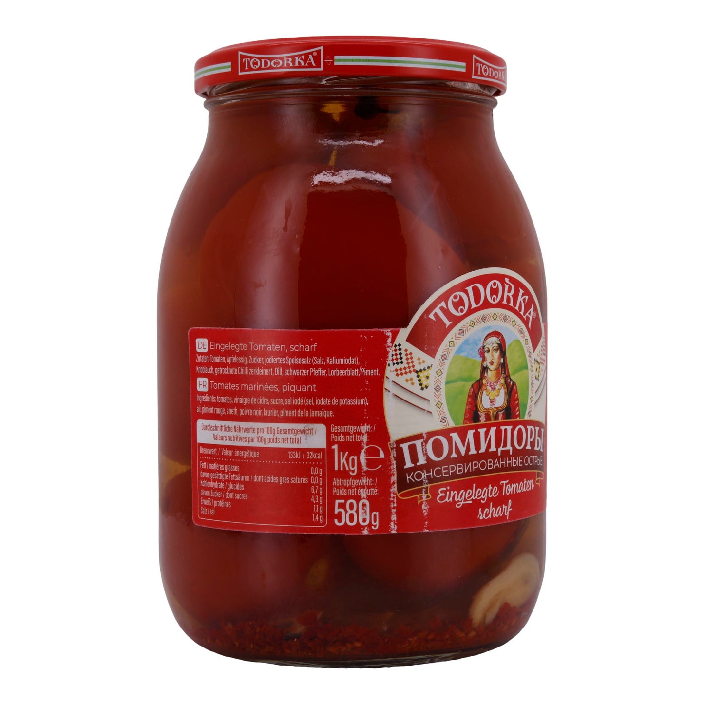 Tomaten Todorka | Eingelagerte | Scharf | 580g TODORKA