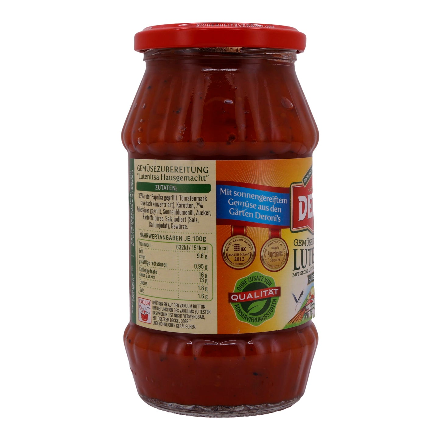 Preparazione di verdure Deroni | Lutenitsa | Con peperoni grigliati e melanzane | 520g