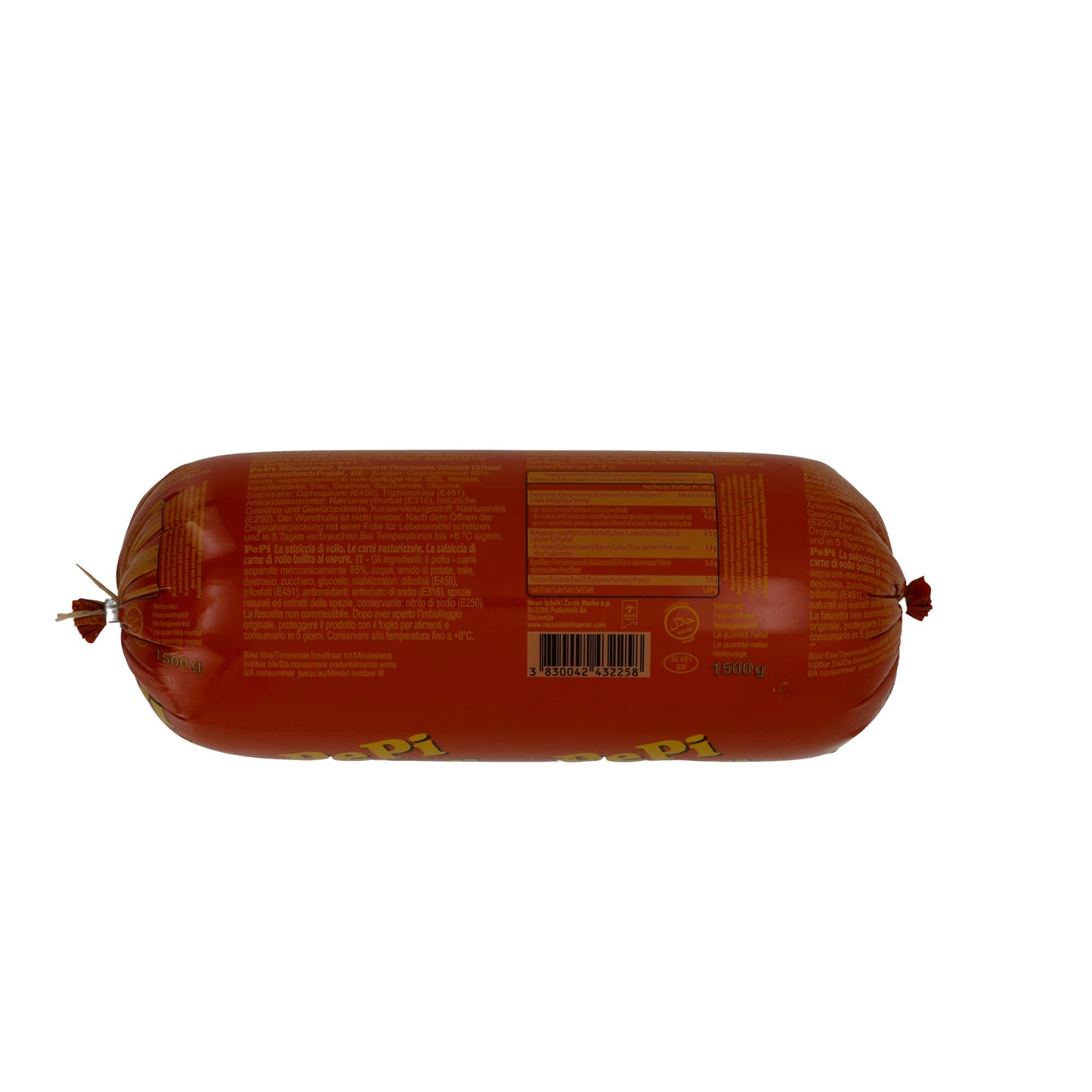 Salami PePi | Pollo | Salame di pollame speziato | 1500g