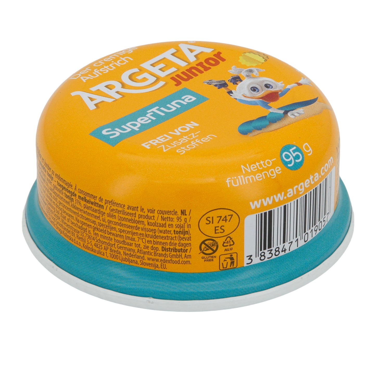 Junior SuperTuna Argeta | Tonijnspread | Romig, zonder toevoegingen, voor kinderen | 95 g