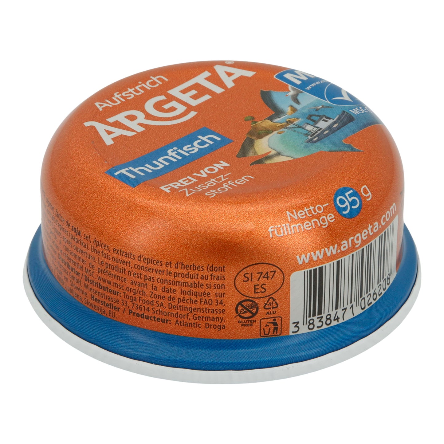 Argeta smeersel | Tonijn | MSC-gecertificeerd, vrij van toevoegingen | 95g