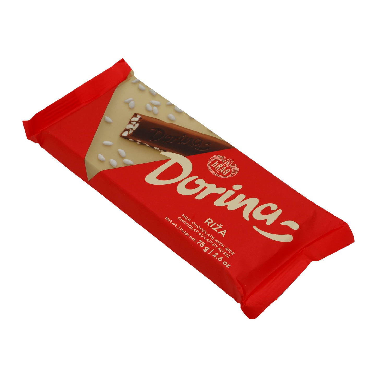 Melkchocolade Kraš Dorina | Snoep | Met gepofte rijst | 75 g