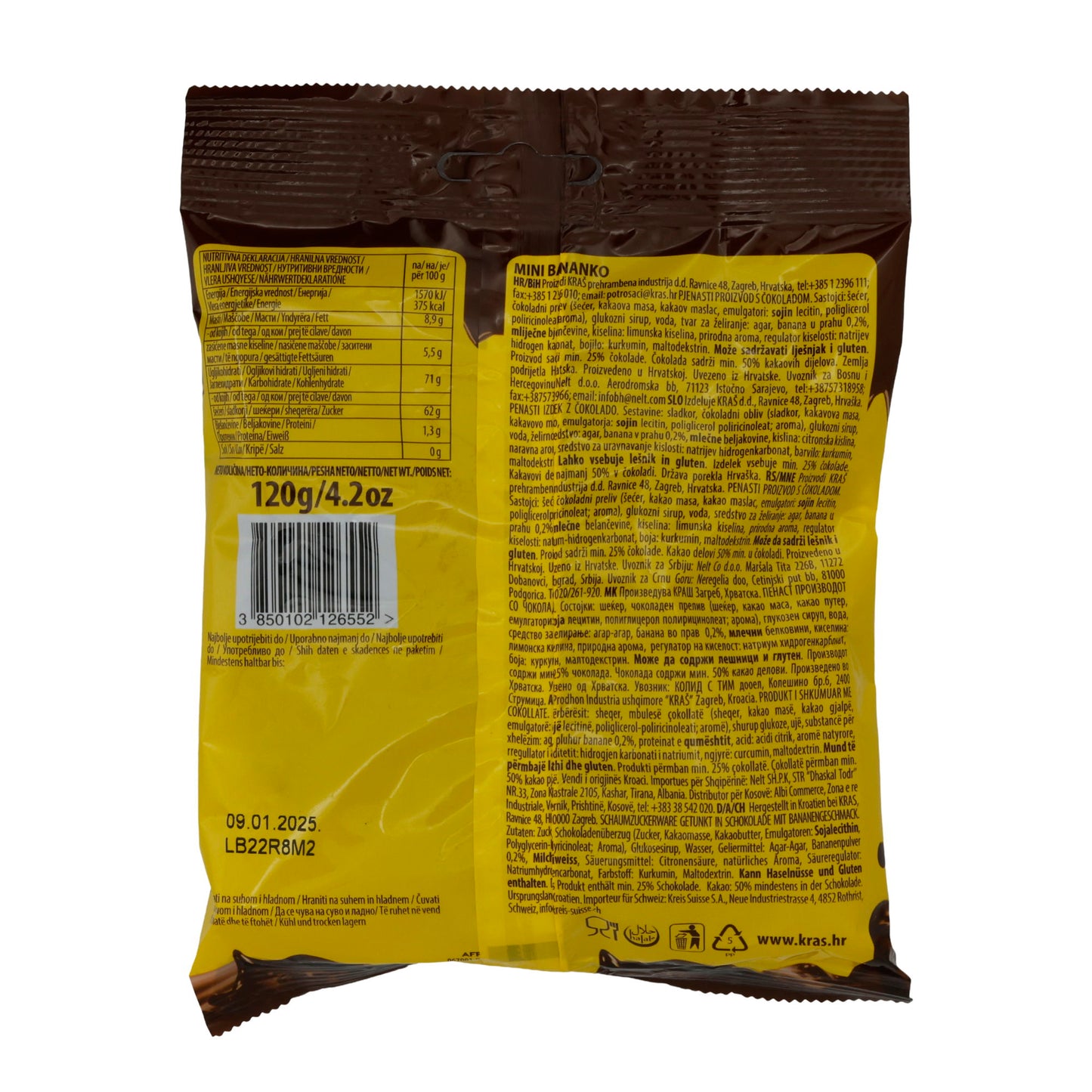 Mini Praline Bananko | Praline alla mousse di banana | Soffici, con copertura di cioccolato | 120 g