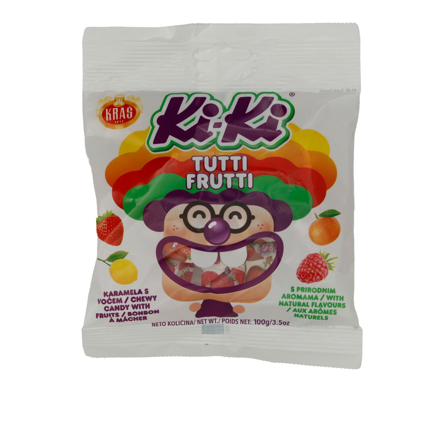 Bonbons Kaubonbons Ki-Ki | Tutti Frutti | Bonbons aux fruits moelleux, arômes naturels | 100g
