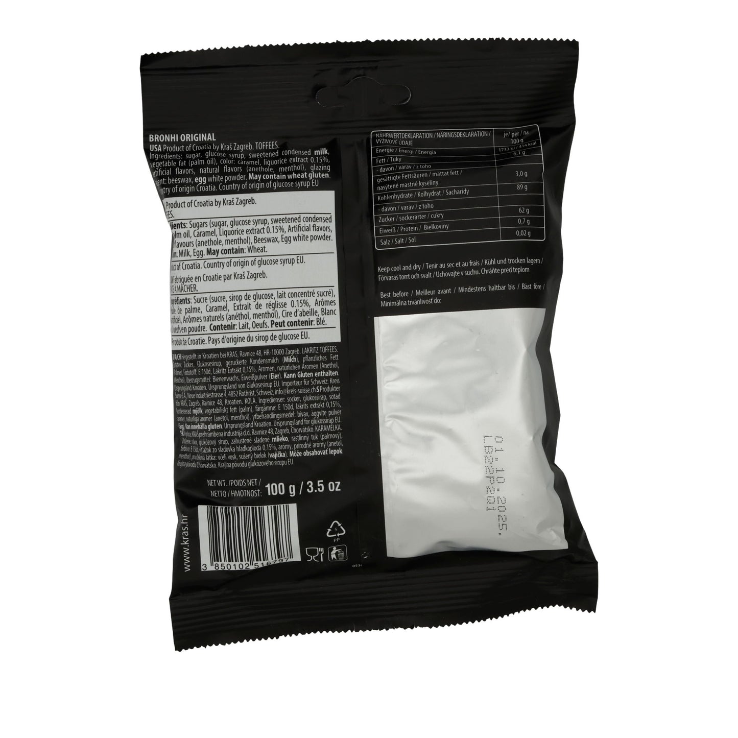 Bronhi Original Herbal Toffees – 100 g – Soothing Enjoyment with Herbal Extracts