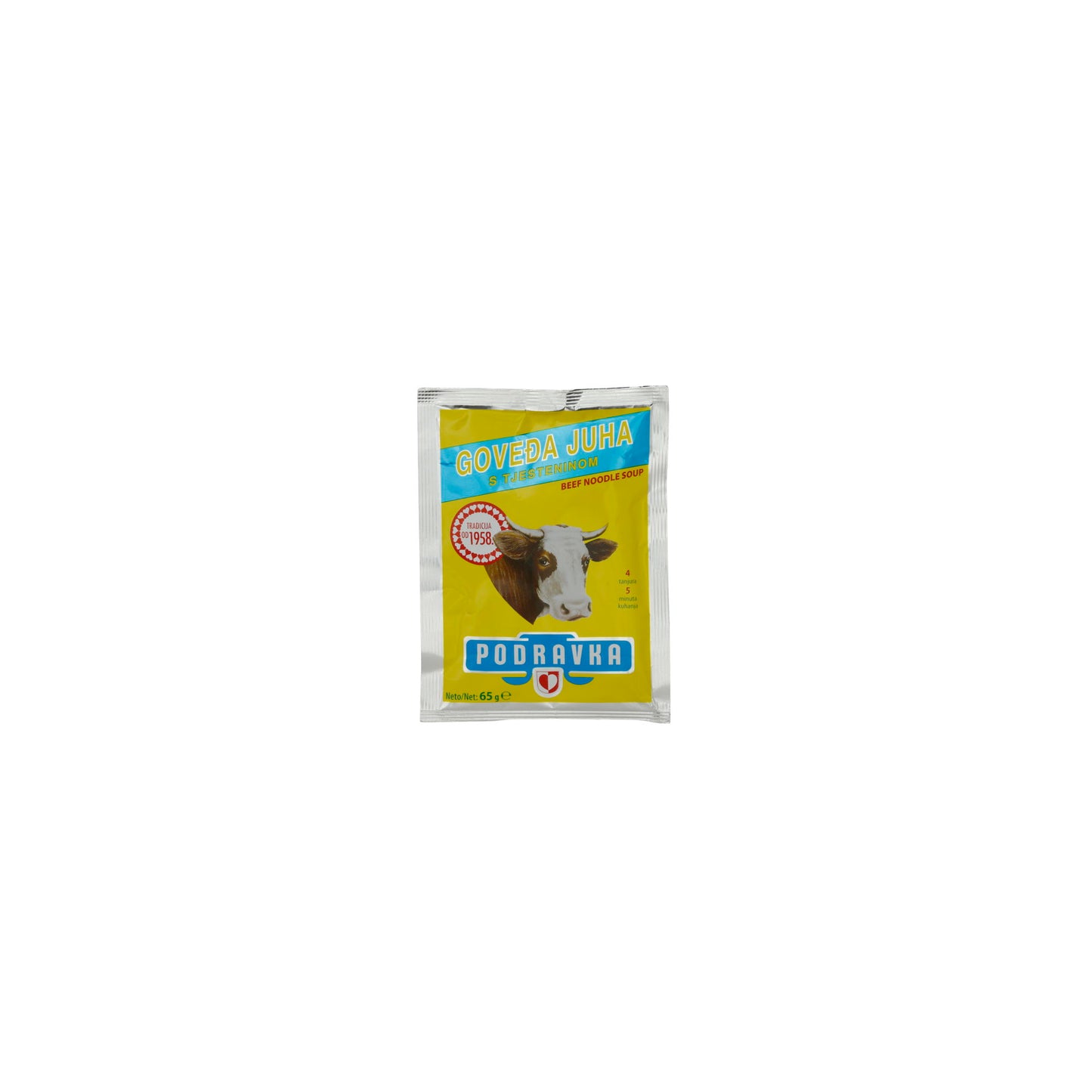 Rindfleischsuppe Podravka | Erişteli Çorba | Güçlü, lezzetli | 65 g